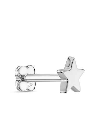 Fine 14K Gold Star Piercing Stud
