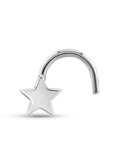 14K Gold Star Nose Stud