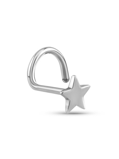14K Gold Star Nose Stud
