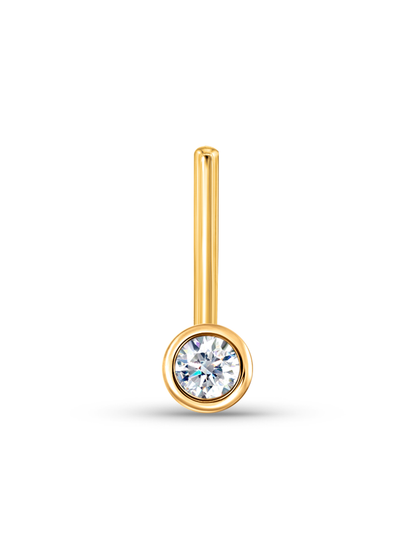 Fine 14K Gold Crystal Nose Stud