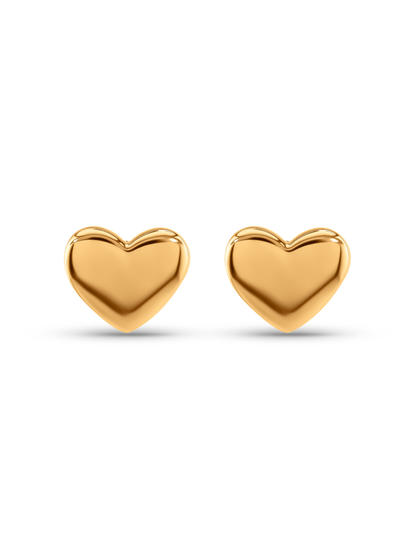 Hearts Studs In Gold