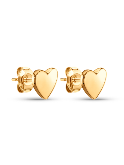 Hearts Studs In Gold
