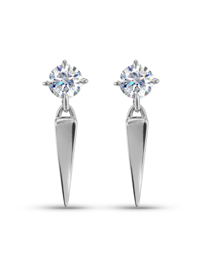 Tusk Curved Studs In Silver