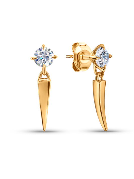 Tusk Curved Studs In Gold