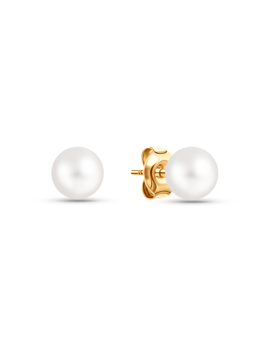 Freshwater Pearl Stud In Gold