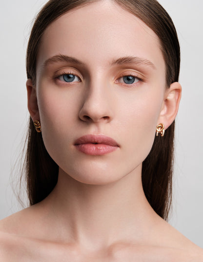 Entwined Knot Studs In Gold