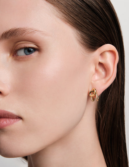 Entwined Knot Studs In Gold