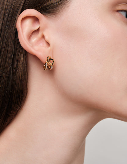 Entwined Knot Studs In Gold