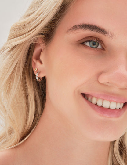 Triangle Crystal Studs In Gold