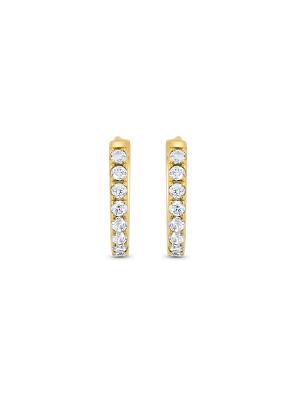 [New] 925 MED SIMPLE PAVE HUG ER