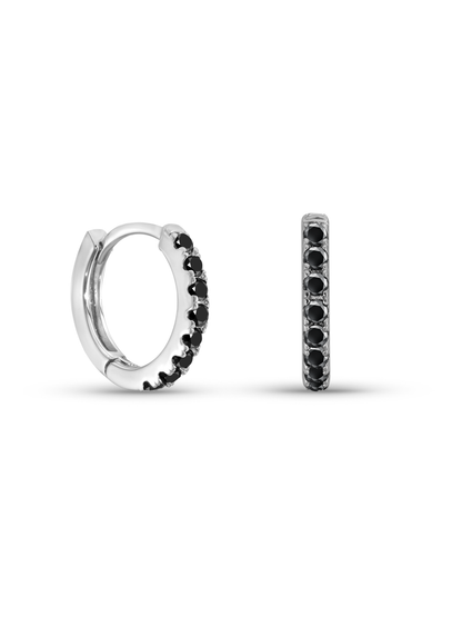 Pavé Huggies In Silver