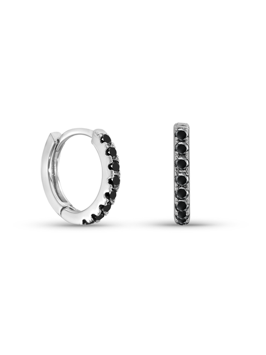 Pavé Huggies In Silver