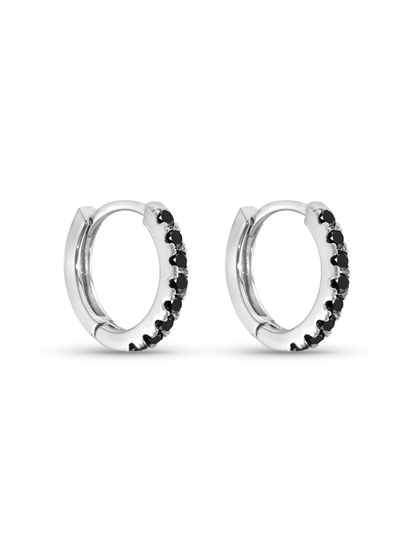Pavé Huggies In Silver
