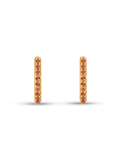 Amulet Red Pavé Huggies