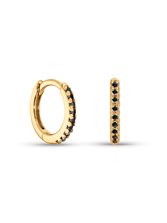 Pavé Huggies In Gold