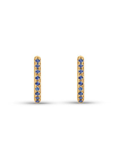 Amulet Pavé Huggies In Gold