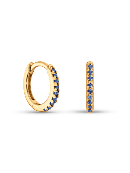 Amulet Pavé Huggies In Gold