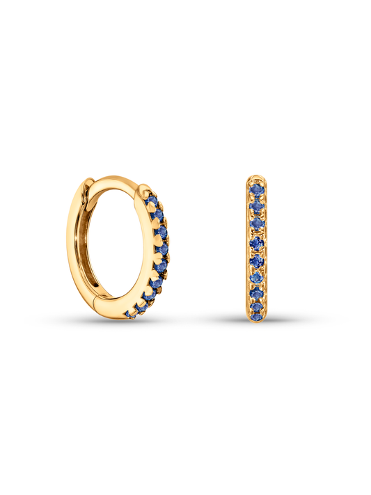Amulet Pavé Huggies In Gold