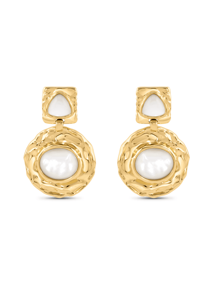 Aurum Mother-Of-Pearl Drop Earrings In Gold