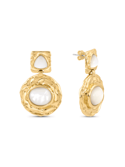 Aurum Mother-Of-Pearl Drop Earrings In Gold