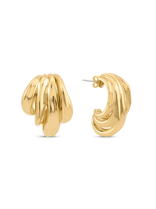 FLUIDITY GRADUATED LAYER HOOPS IN GOLD