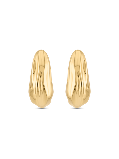 Fluidity Hoops in Gold