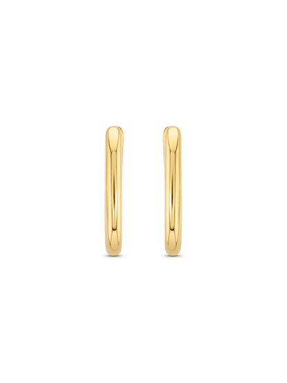 Skinny Oval Hoops in Gold