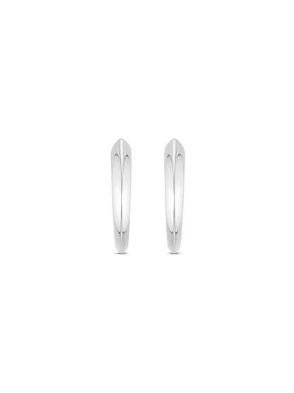 Tusk Hoops in Silver