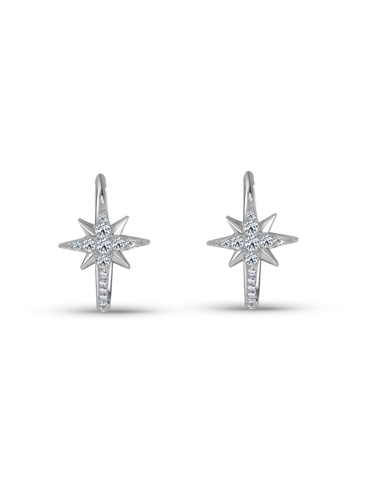 Celestial Energy Star Huggies in Silver