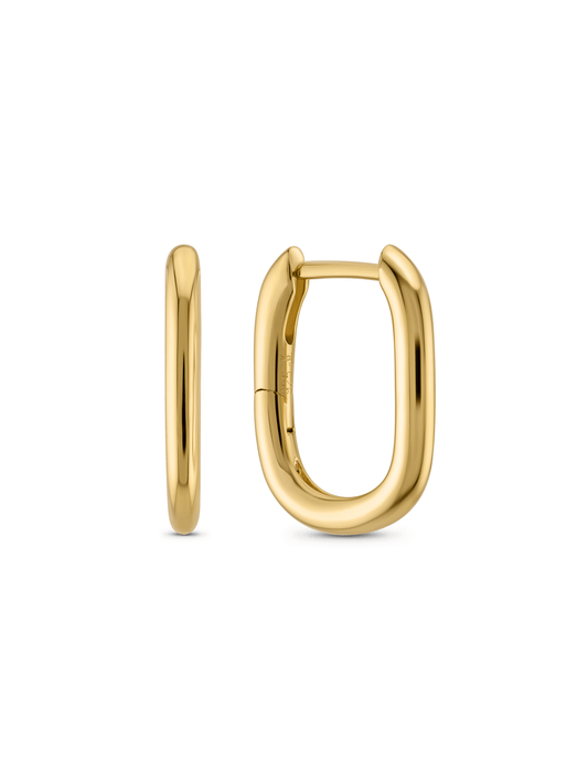 Oval Hoops In Gold