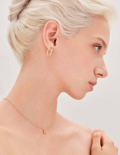 Oval Hoops In Gold