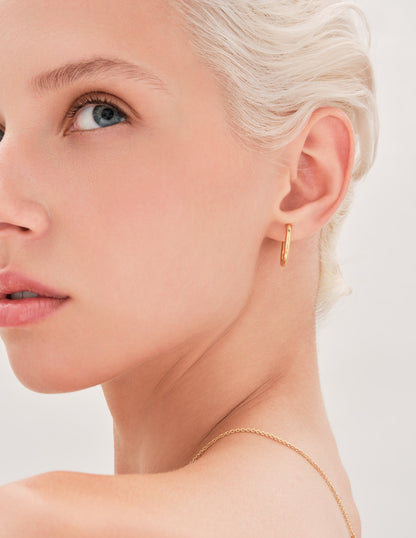 Oval Hoops In Gold