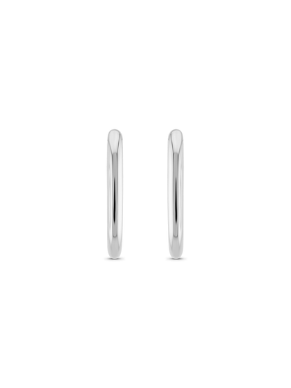 Oval Hoops In Silver