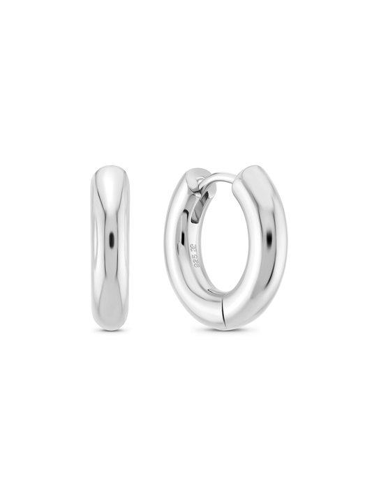 Seamless 15Mm Hoops In Silver