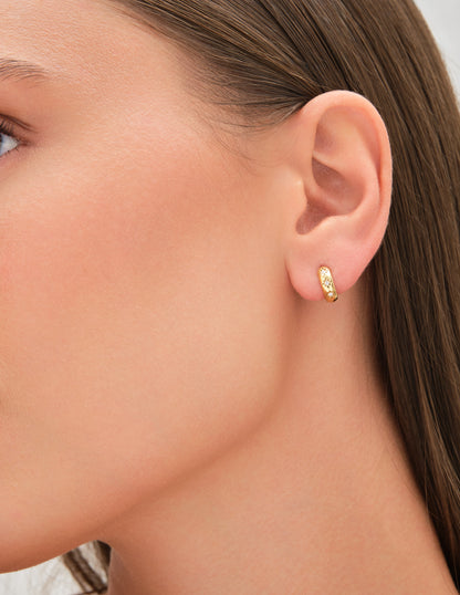 Celestial 3 Star Mini Hoop In Gold