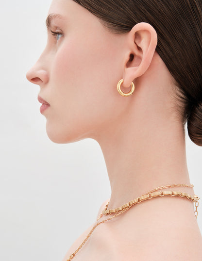 Seamless 15Mm Hoops In Gold