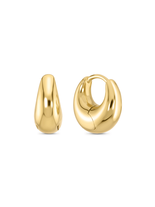 Seamless Rounded Earrings in Gold