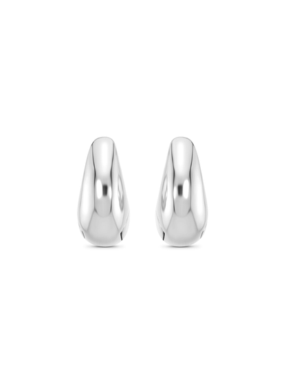 Seamless Chunky Rounded Earrings in Silver