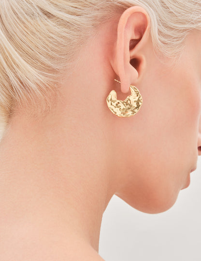 Aurum Disc Hoops In Gold