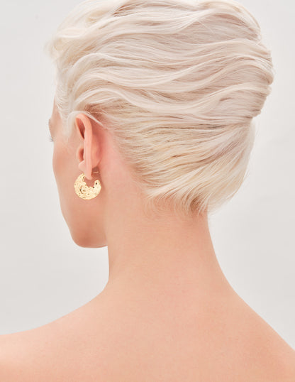 Aurum Disc Hoops In Gold