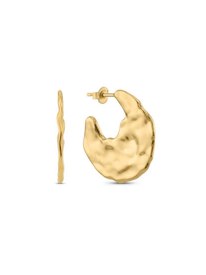 Aurum Disc Hoops In Gold