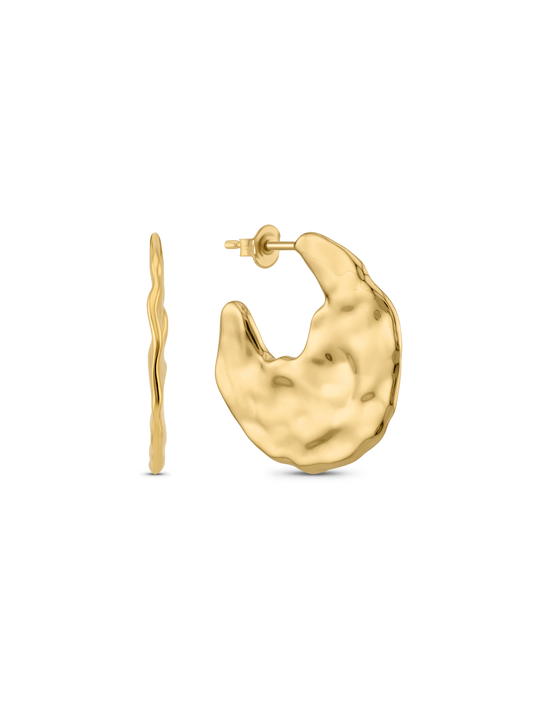 Aurum Disc Hoops In Gold
