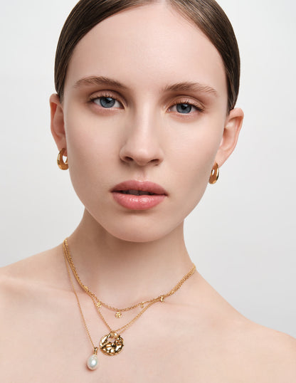 Aurum Molten Hoop Earrings in Gold