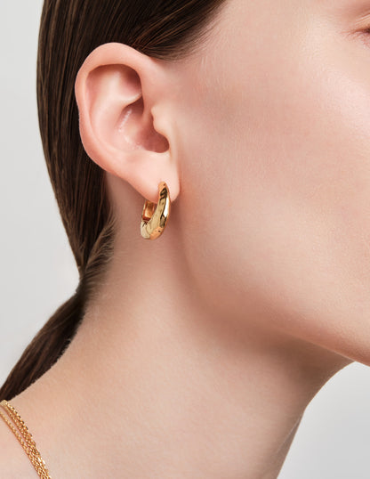 Aurum Molten Hoop Earrings in Gold
