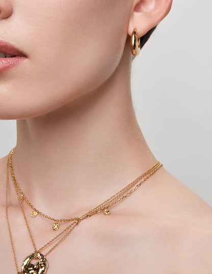 Aurum Molten Hoop Earrings in Gold