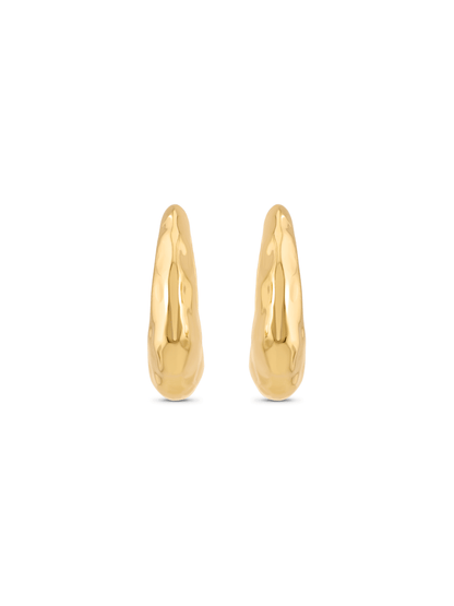 Aurum Molten Hoop Earrings in Gold
