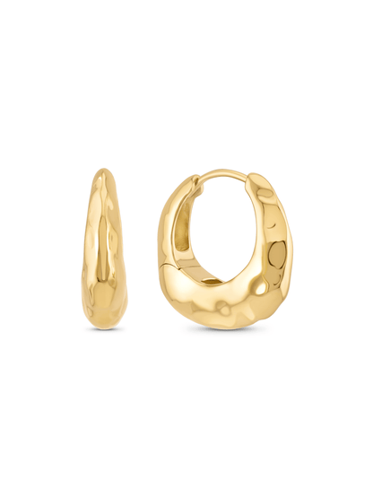 Aurum Molten Hoop Earrings in Gold