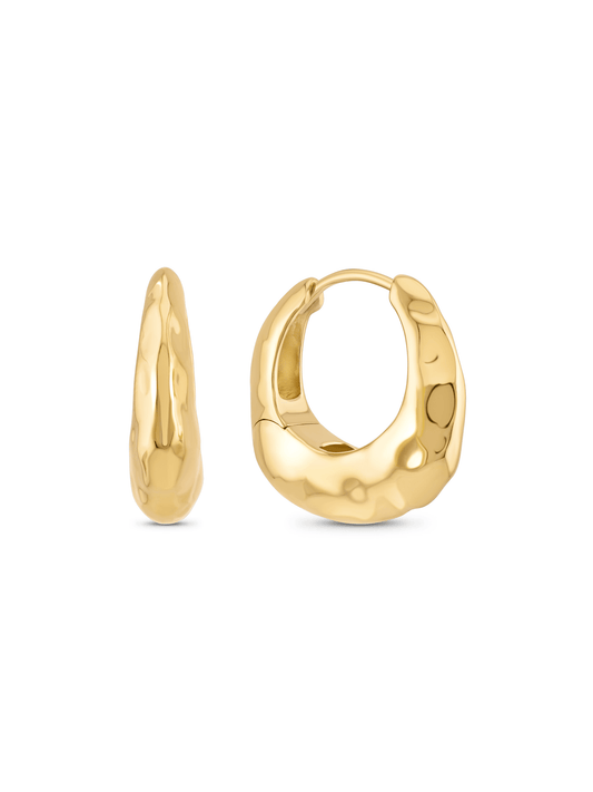 Aurum Molten Hoop Earrings in Gold