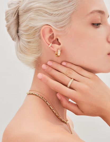 Pavé Ear Cuff In Gold