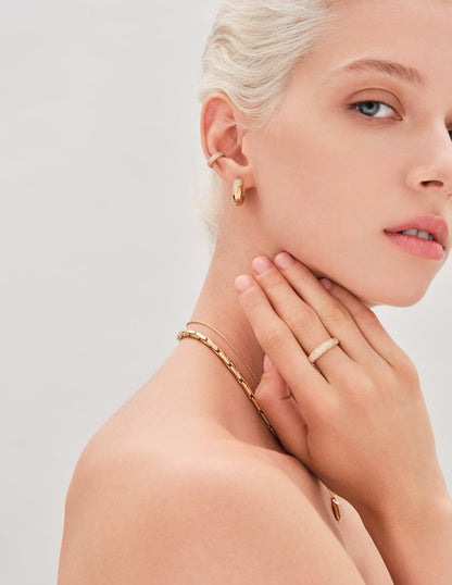 Pavé Ear Cuff In Gold